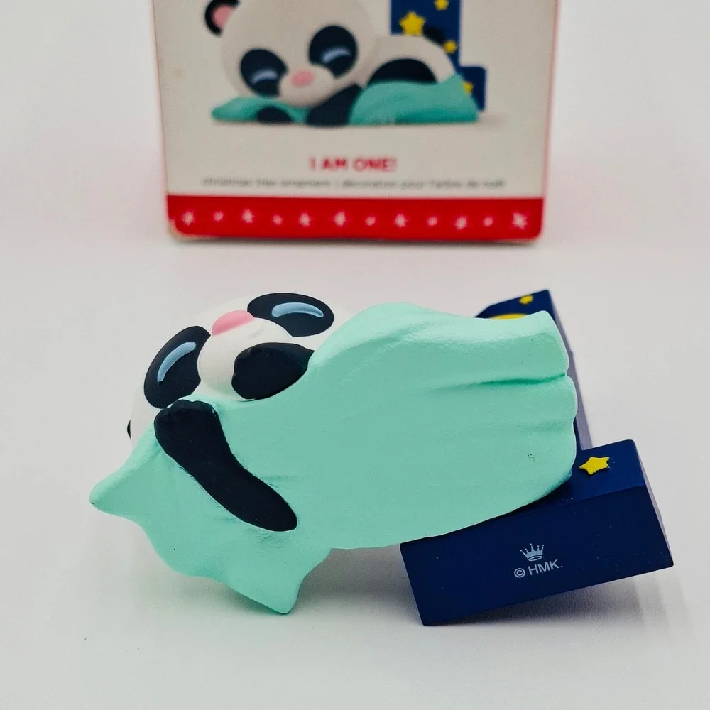 Hallmark Keepsake Ornament I Am One 1st Birthday Panda Bear 2016 Jake Angell Box
